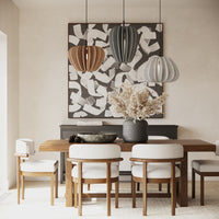 Sospensione Contemporanea Cambio Alluminio Nero Feltro Grigio Chiaro 1 Luce E27