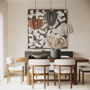 Sospensione Contemporanea Cambio Alluminio Nero Feltro Grigio Chiaro 1 Luce E27