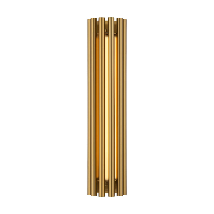 Applique Contemporanea Sonata Led Alluminio Ottone Diffusore Vetro Oro