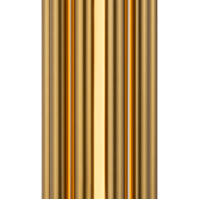 Applique Contemporanea Sonata Led Alluminio Ottone Diffusore Vetro Oro