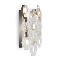 Applique Contemporanea Tissage Metallo Oro 2 Luci