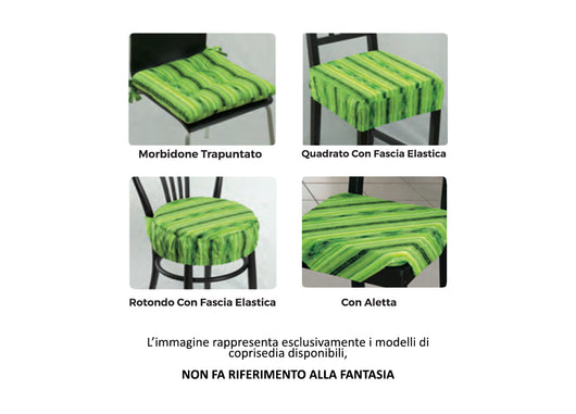 Set Cuscini Coprisedia Imbottiti Cinigliati Sfoderabili Modello Limoni Gialli - Fascia Rotonda 2Pz - Limoni