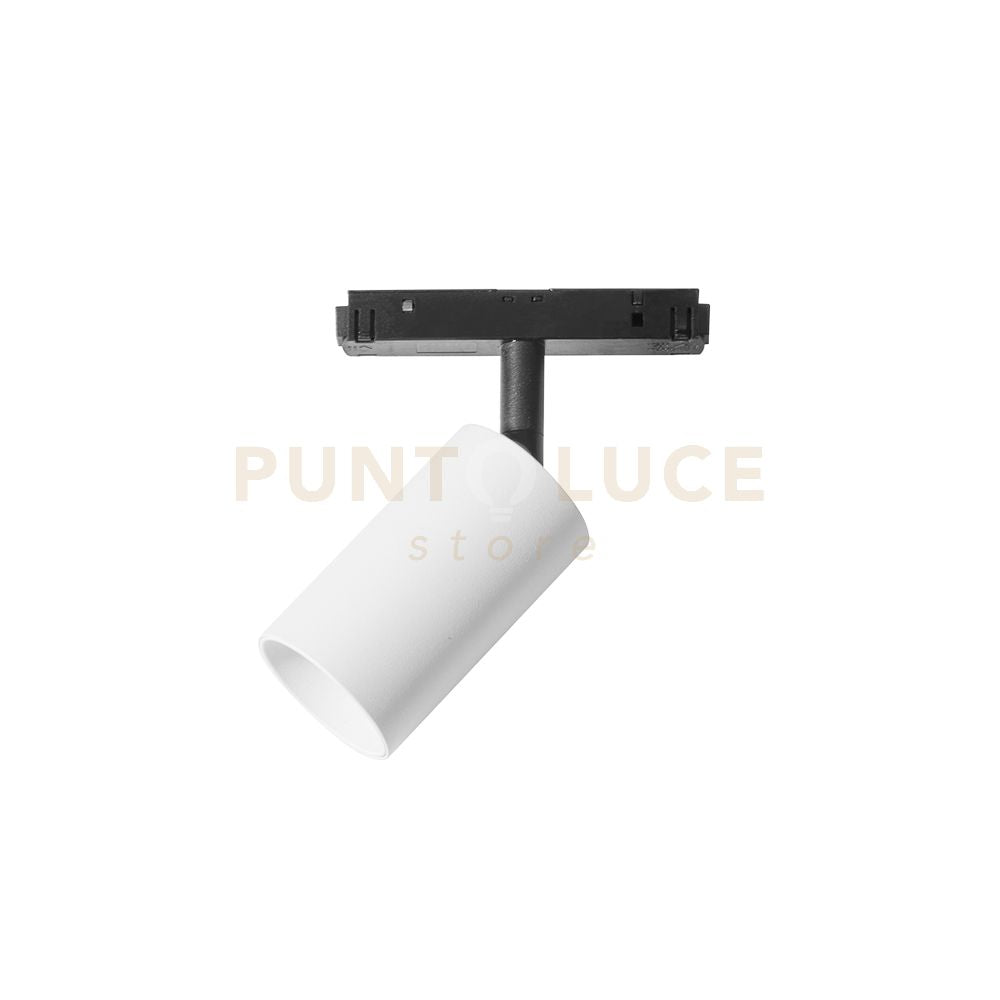 MODENA SP/P - FARETTO PROIETTORE REGOLABILE BIANCO PER BINARI 48V INCASTRO MAGNETICO LED 3000K 502LM 8W