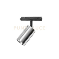 MODENA SP/P - FARETTO PROIETTORE REGOLABILE CROMO PER BINARI 48V INCASTRO MAGNETICO LED 3000K 502LM 8W