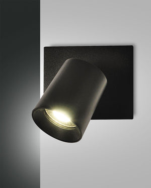 MODO SPOT  NERO 1 LUCE ALLUMINIO SPAZZOLATO ORIENTABILE  ATTACCO GU10 IP20
