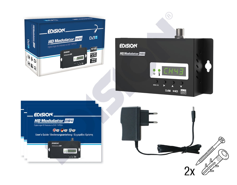 Modulatore Digitale HDMI mini Videosroveglianza Terrestre DVB-T, ISDB-T o Cavo DVB-C