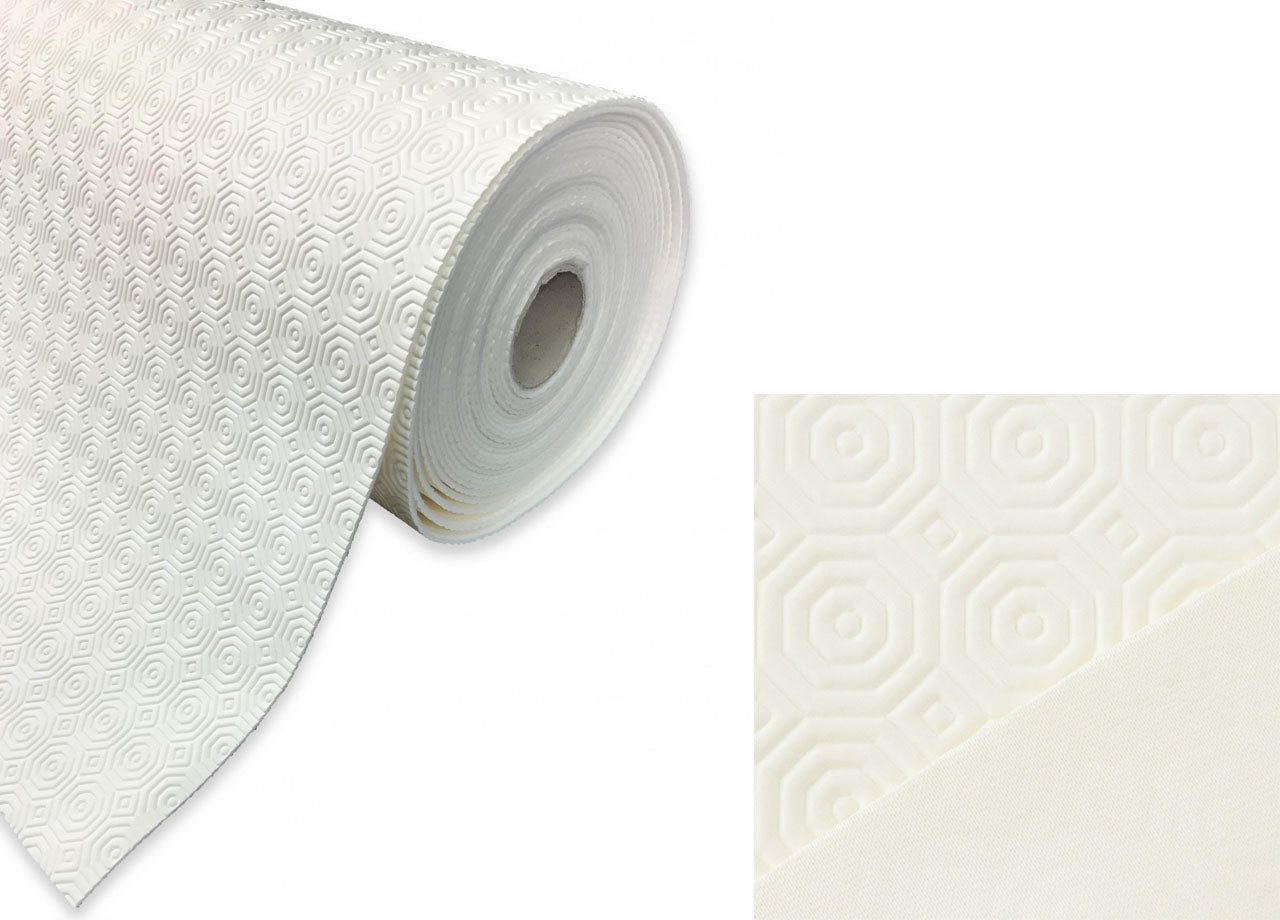 Mollettone Copritavolo Gommato Antiscivolo Protezione Tavolo Colore Bianco - 140x140 - Bianco