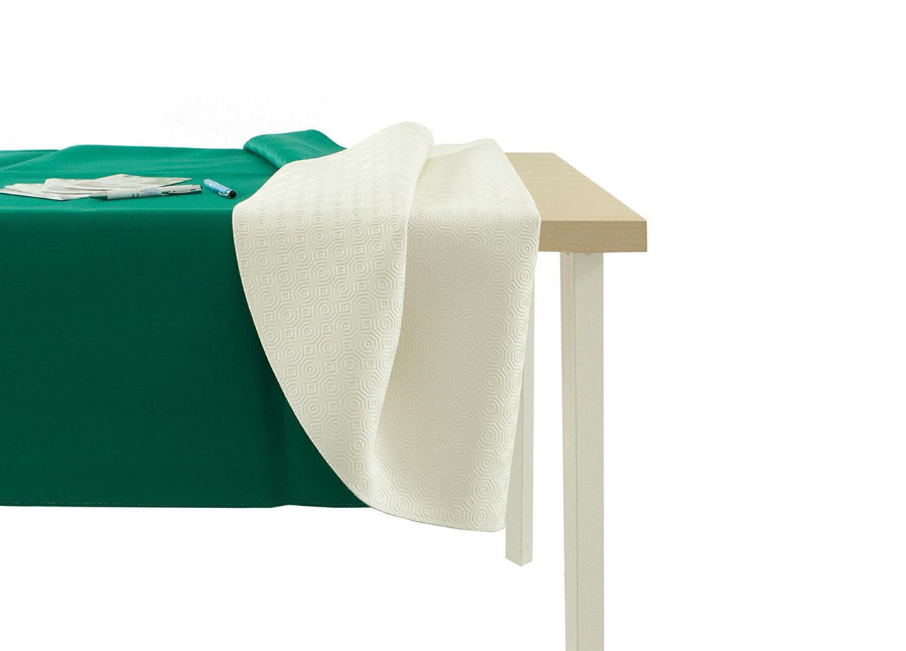 Mollettone Copritavolo Gommato Antiscivolo Protezione Tavolo Colore Verde - 100x140 - Verde