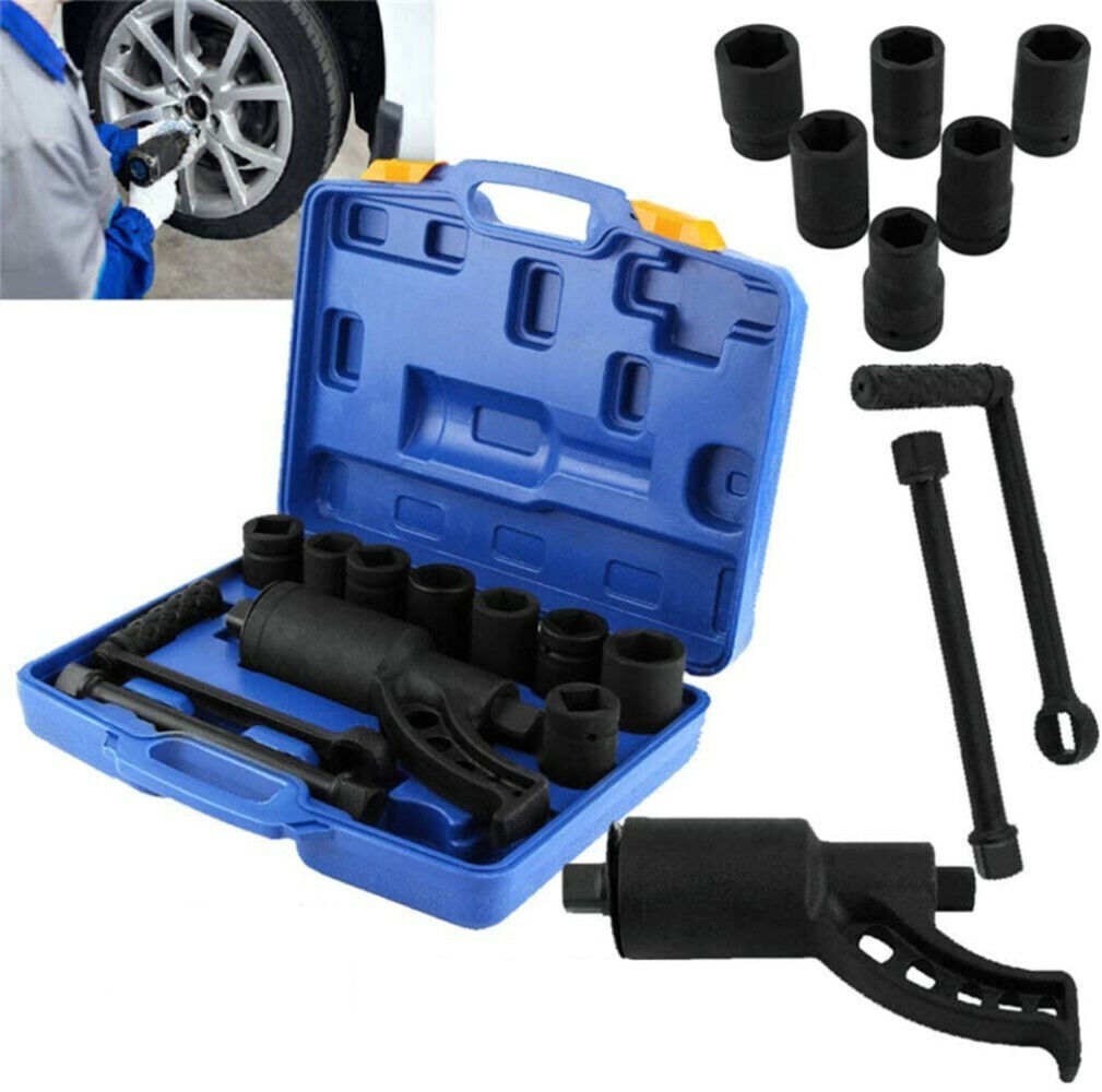 MOLTIPLICATORE DI FORZA CHIAVE SVITA BULLONI RUOTE CAMION TRATTORI CON 7 BUSSOLE