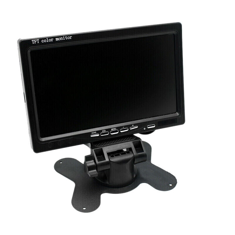 MONITOR LCD 7" POLLICI TFT AUTO CAMPER POGGIATESTA A COLORI BASE REGOLABILE