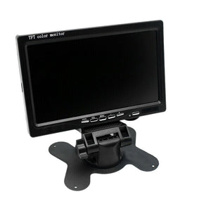 MONITOR LCD 7" POLLICI TFT AUTO CAMPER POGGIATESTA A COLORI BASE REGOLABILE