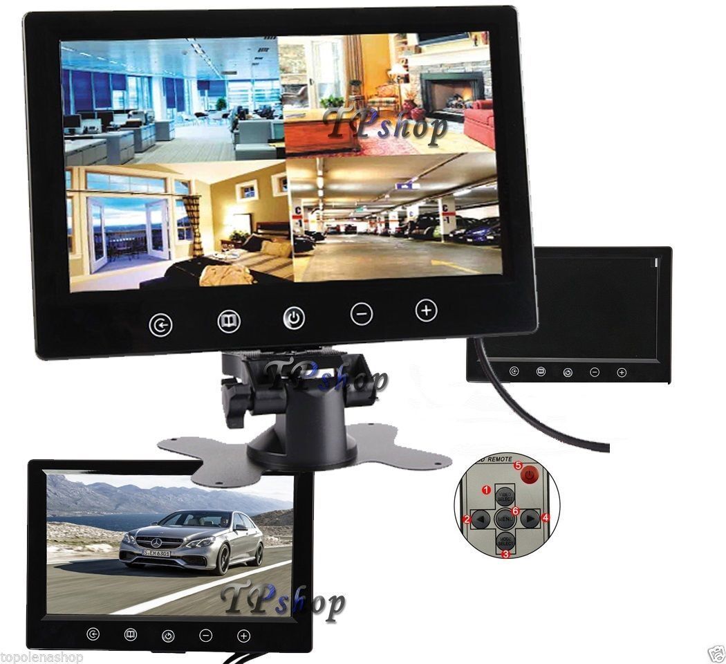 MONITOR LCD DIGITALE 10.1" TFT LED HD POGGIATESTA SORVEGLIANZA AV