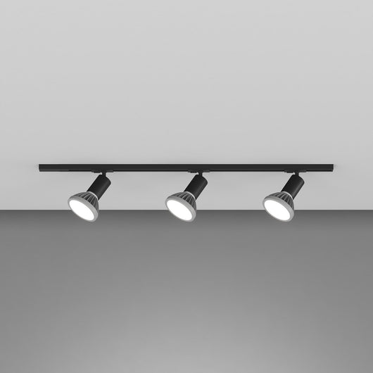 Kit Binario Moderno Mono Amos Kit Metallo Nero 3 Luci E27