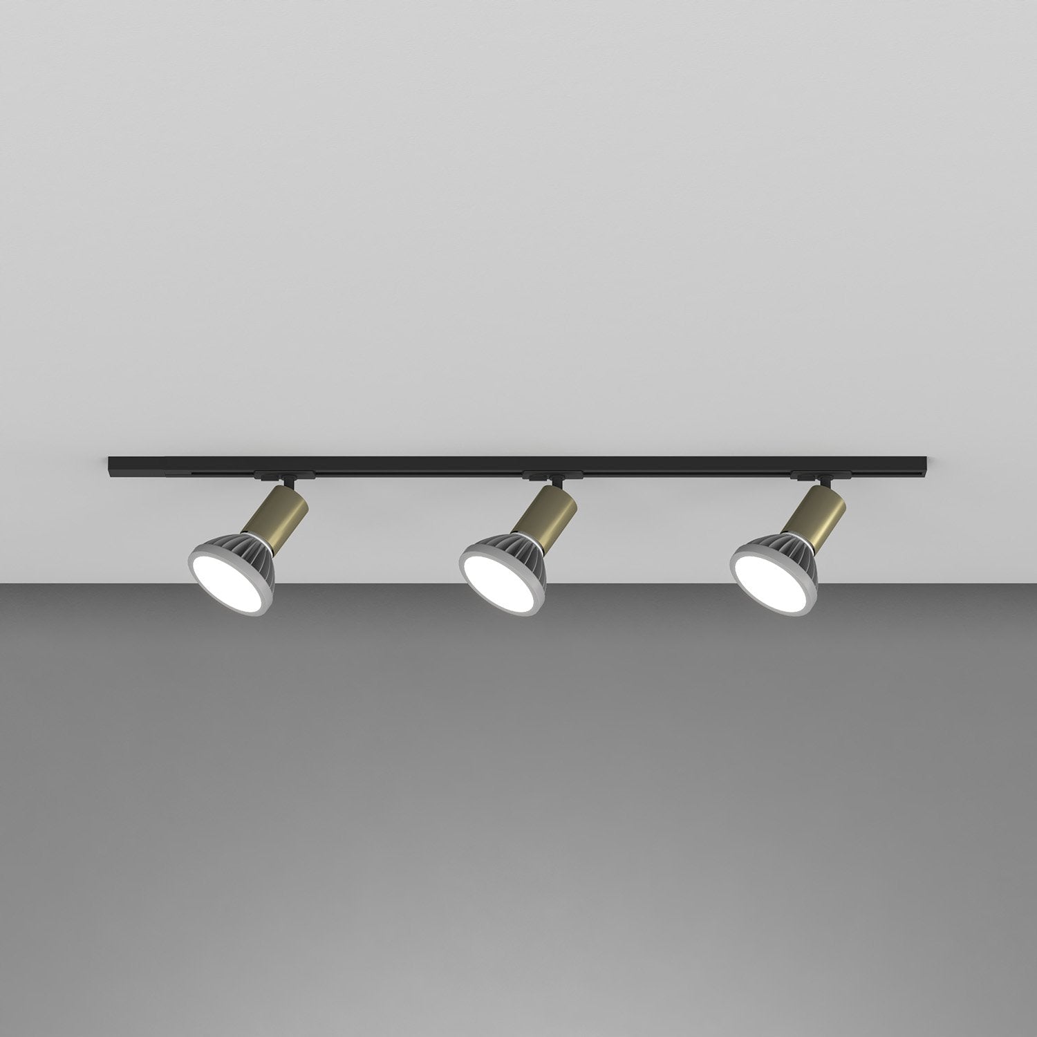 Kit Binario Moderno Mono Amos Kit Metallo Oro 3 Luci E27