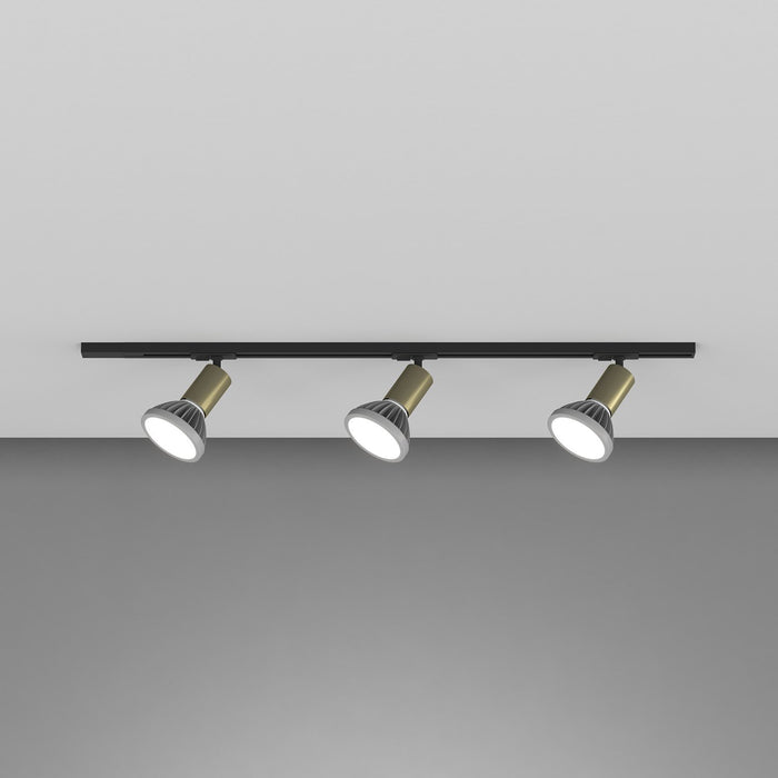 Kit Binario Moderno Mono Amos Kit Metallo Oro 3 Luci E27