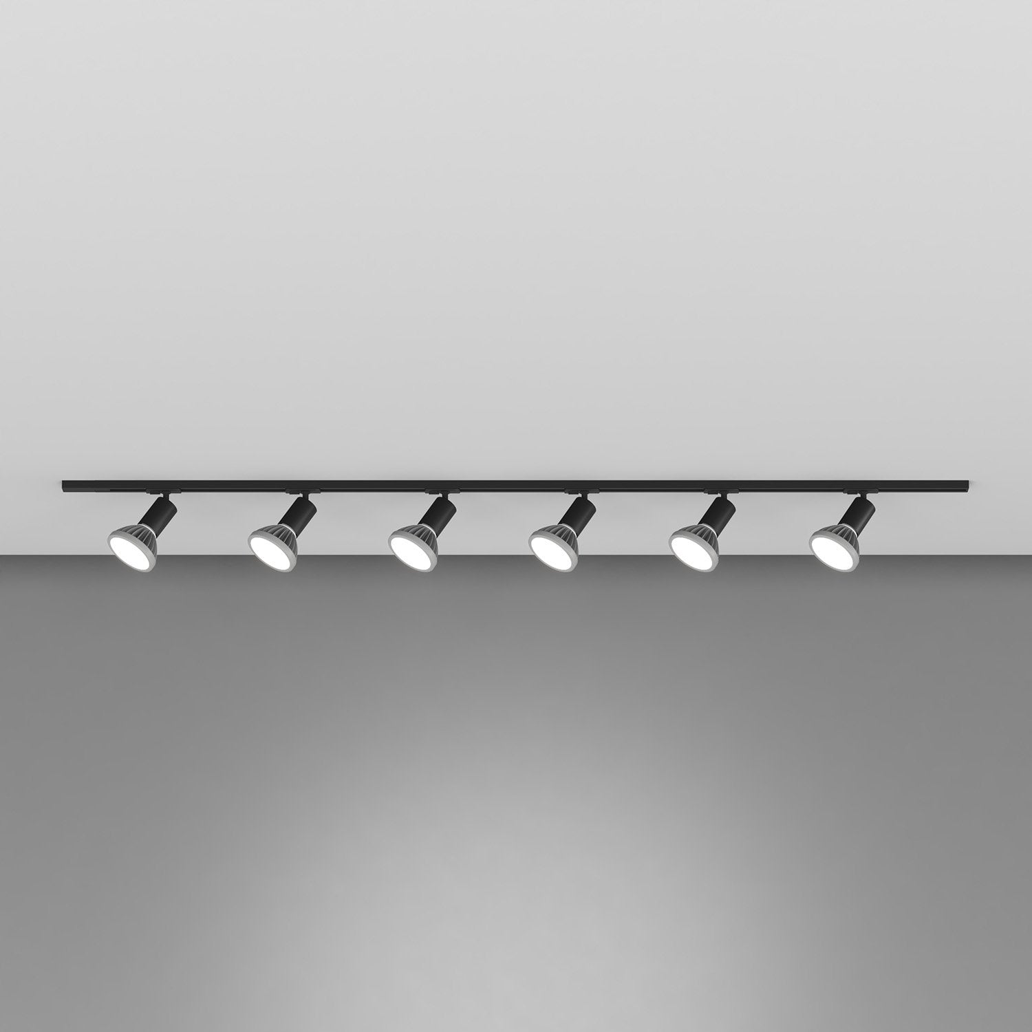 Kit Binario Moderno Mono Amos Kit Metallo Nero 6 Luci E27