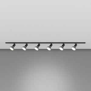 Kit Binario Moderno Mono Amos Kit Metallo Nero 6 Luci E27