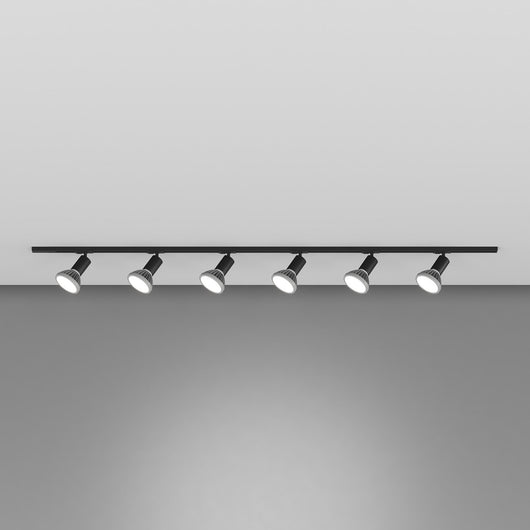 Kit Binario Moderno Mono Amos Kit Metallo Nero 6 Luci E27