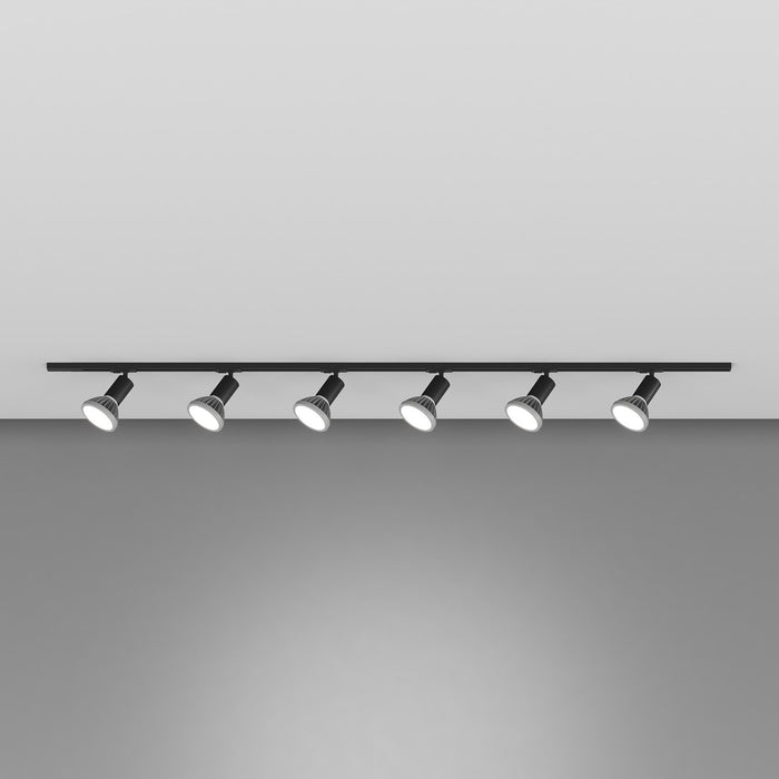 Kit Binario Moderno Mono Amos Kit Metallo Nero 6 Luci E27