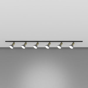 Kit Binario Moderno Mono Amos Kit Metallo Oro 6 Luci E27