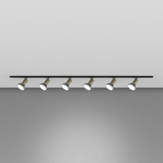 Kit Binario Moderno Mono Amos Kit Metallo Oro 6 Luci E27