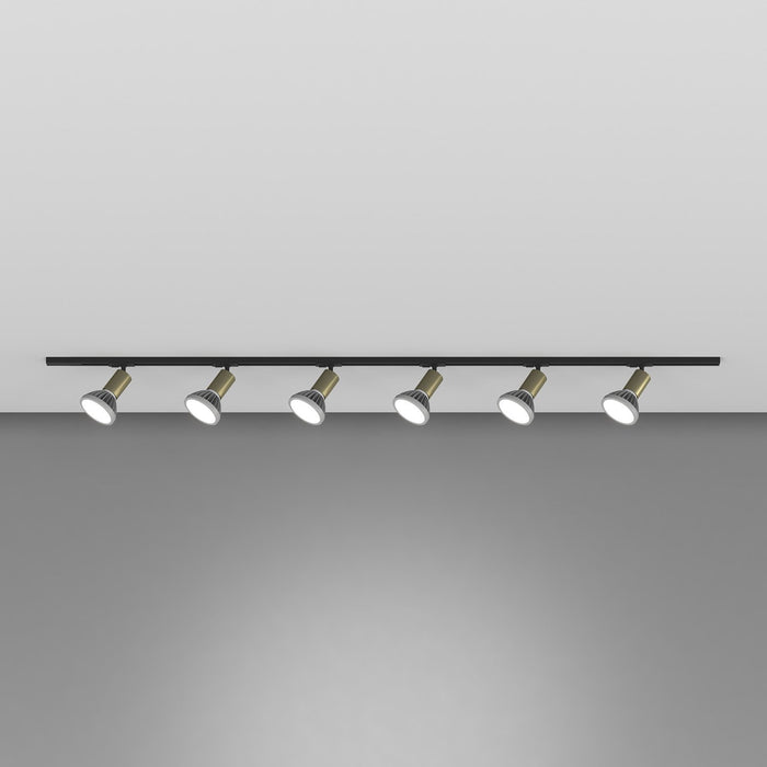 Kit Binario Moderno Mono Amos Kit Metallo Oro 6 Luci E27