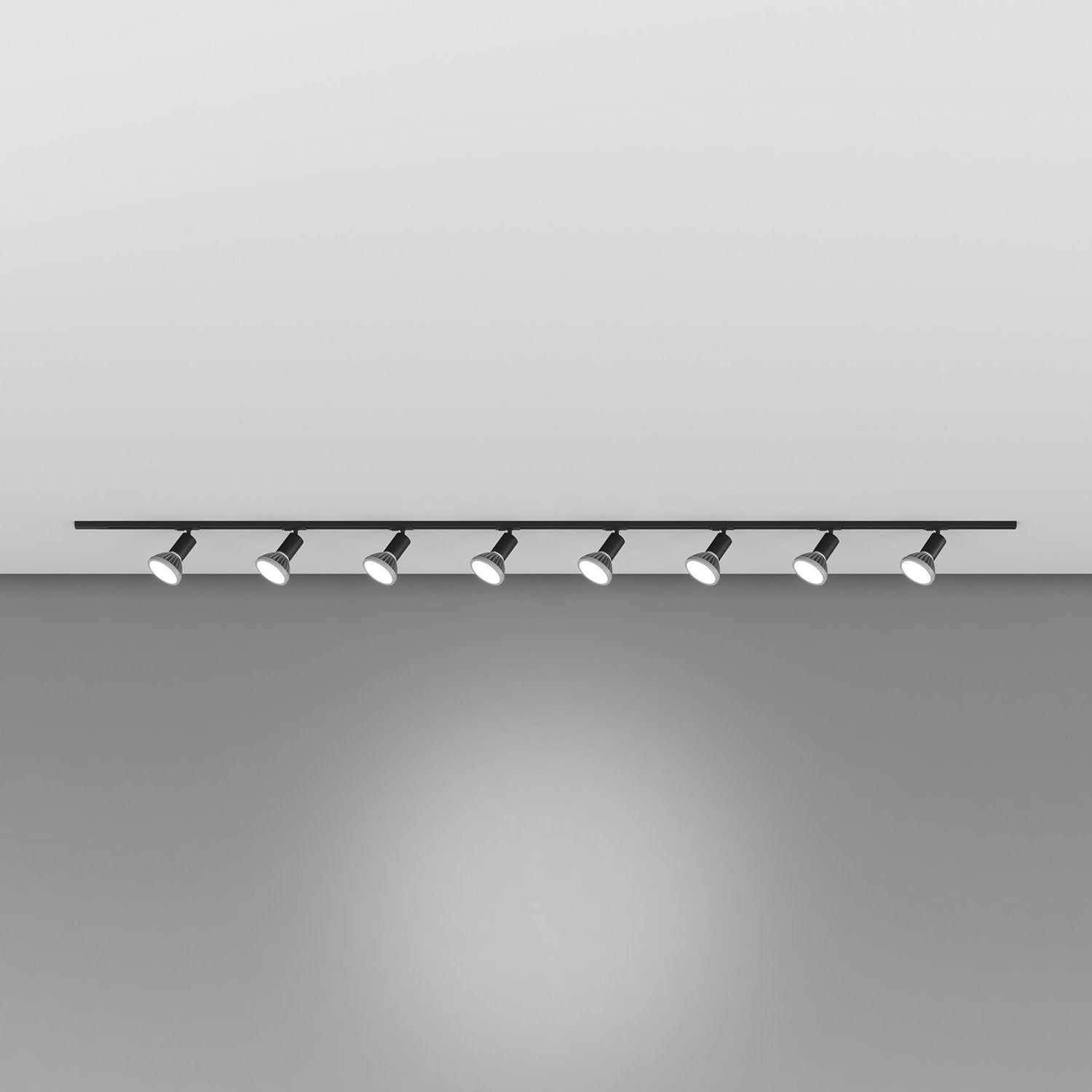 Kit Binario Moderno Mono Amos Kit Metallo Nero 8 Luci E27