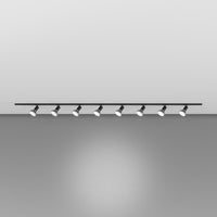 Kit Binario Moderno Mono Amos Kit Metallo Nero 8 Luci E27