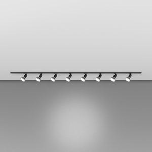 Kit Binario Moderno Mono Amos Kit Metallo Nero 8 Luci E27