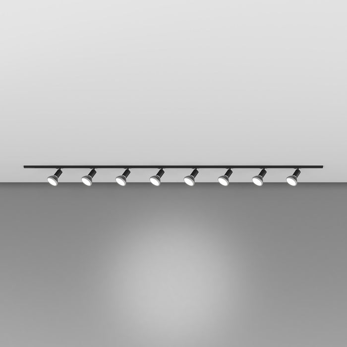 Kit Binario Moderno Mono Amos Kit Metallo Nero 8 Luci E27