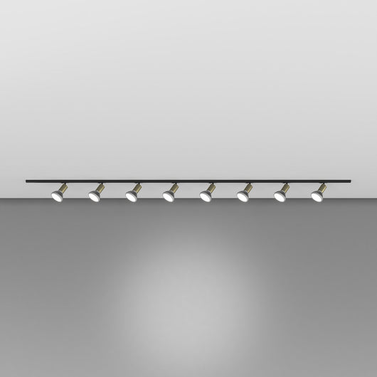 Kit Binario Moderno Mono Amos Kit Metallo Oro 8 Luci E27