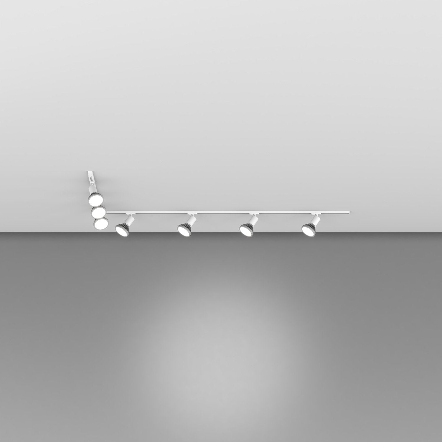 Kit Binario Moderno Mono Amos Kit Metallo Bianco 7 Luci E27