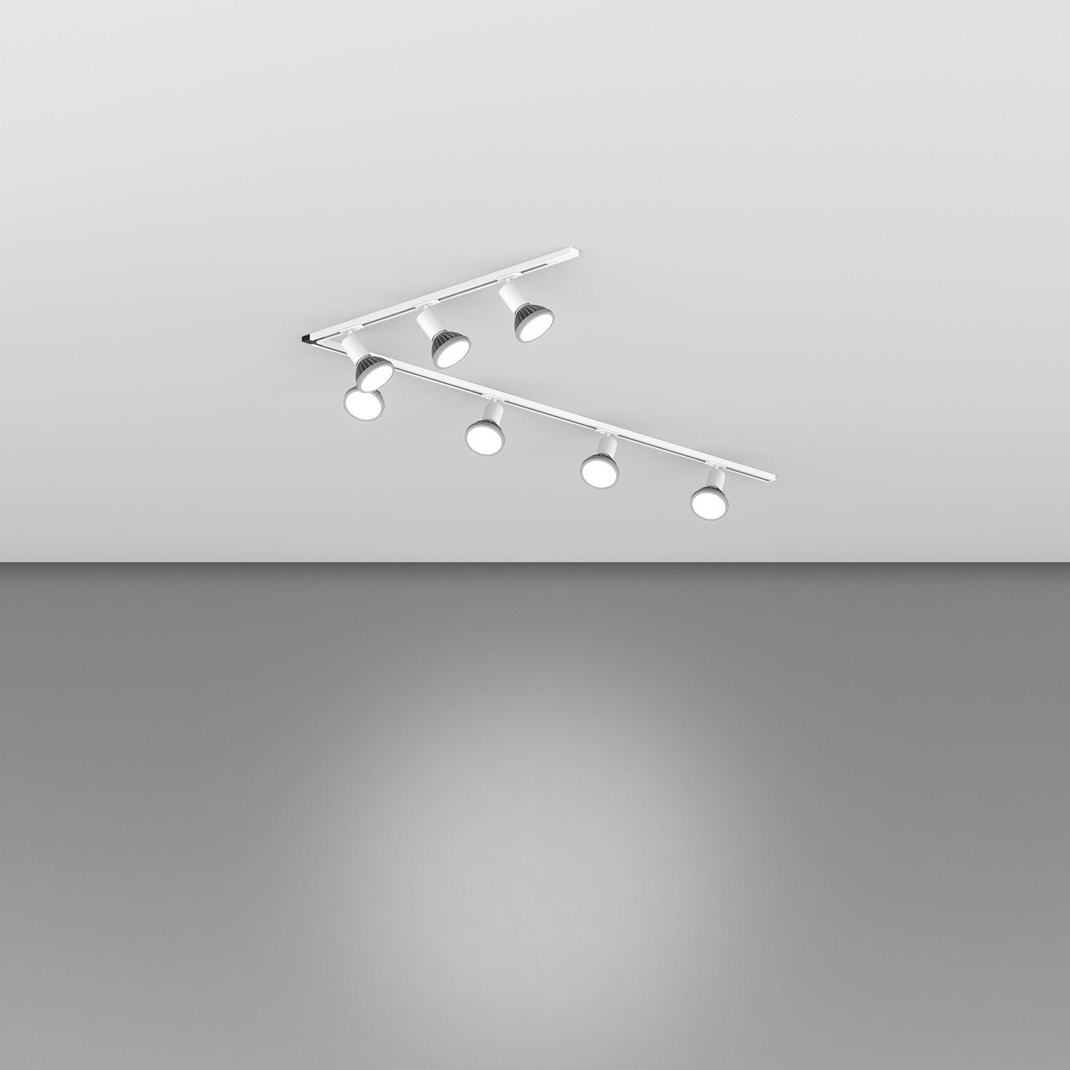 Kit Binario Moderno Mono Amos Kit Metallo Bianco 7 Luci E27