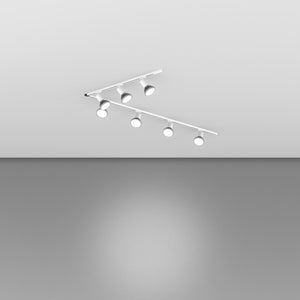 Kit Binario Moderno Mono Amos Kit Metallo Bianco 7 Luci E27