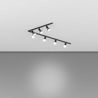 Kit Binario Moderno Mono Amos Kit Metallo Nero 7 Luci E27