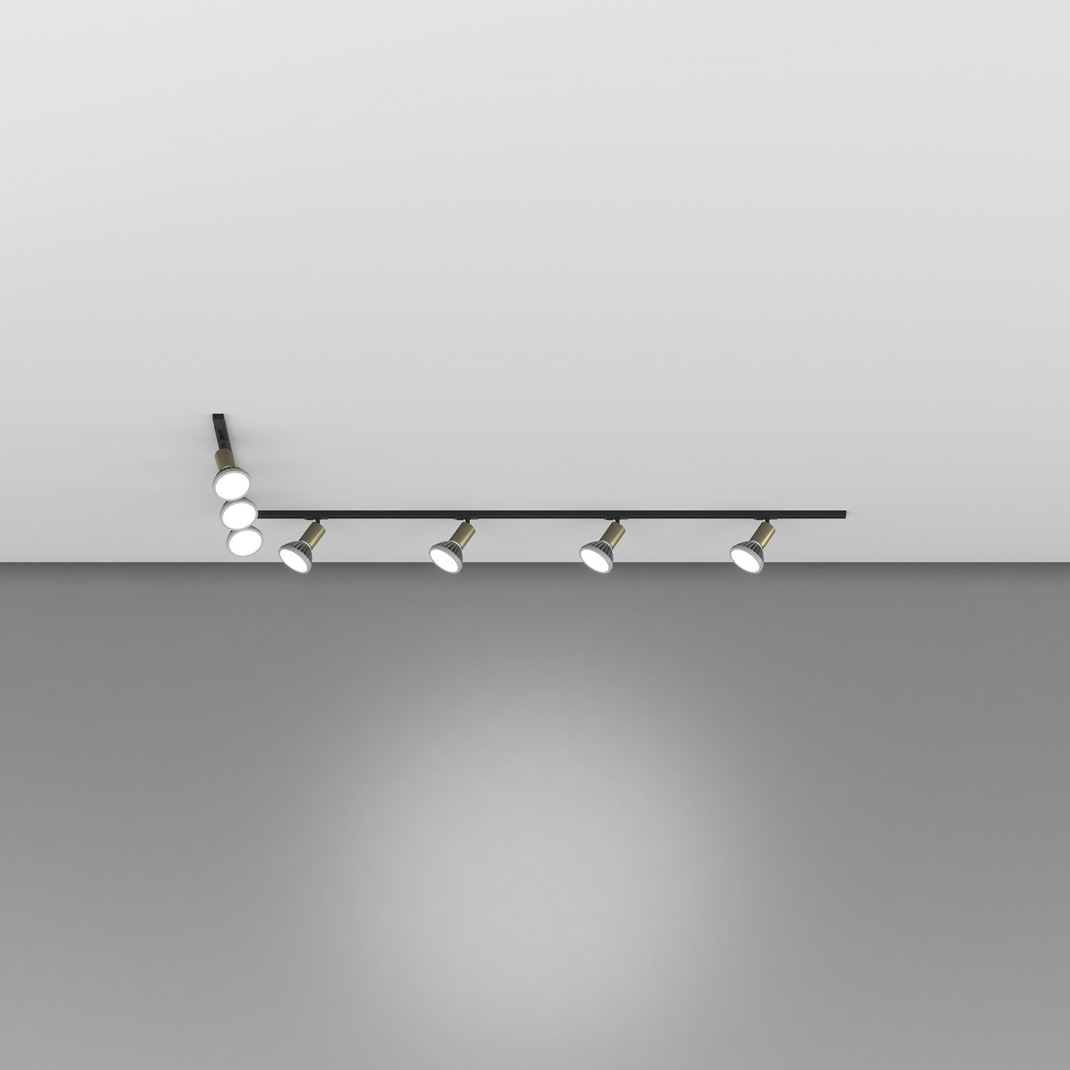 Kit Binario Moderno Mono Amos Kit Metallo Oro 7 Luci E27