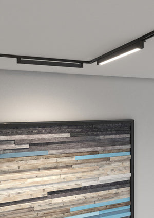 Modulo Led Moderno Mono Argo Metallo Nero Led 28W Naturale