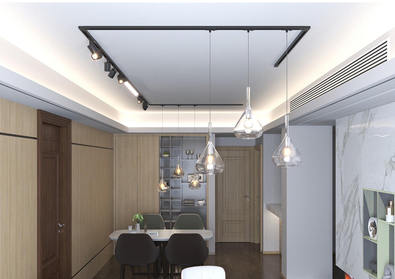 Binario Mono 100Cm Nero Serie Mono