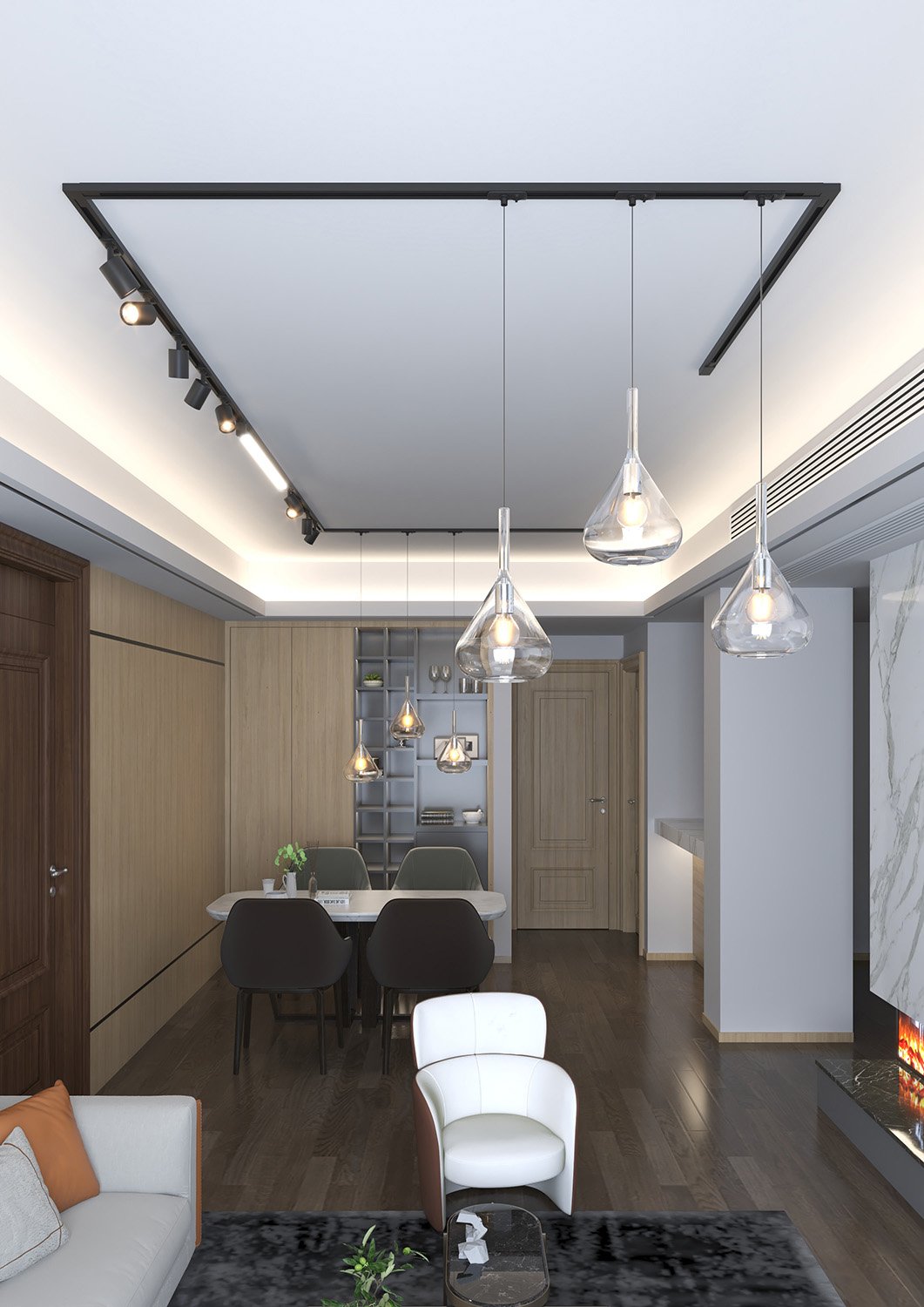 Binario Mono 200Cm Nero Serie Mono