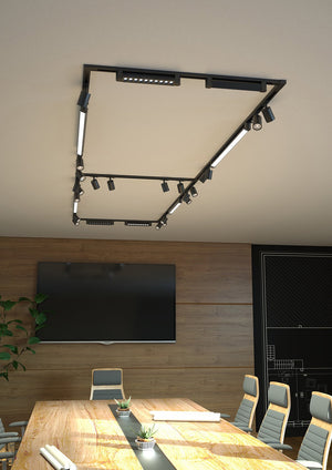 Binario Mono 200Cm Nero Serie Mono