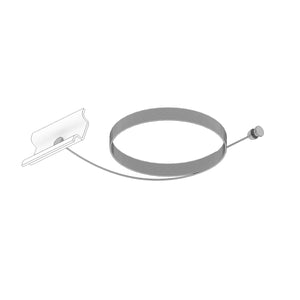 Cavo Acciaio Sospensione 200Cm Con Staffa Binario Bianco