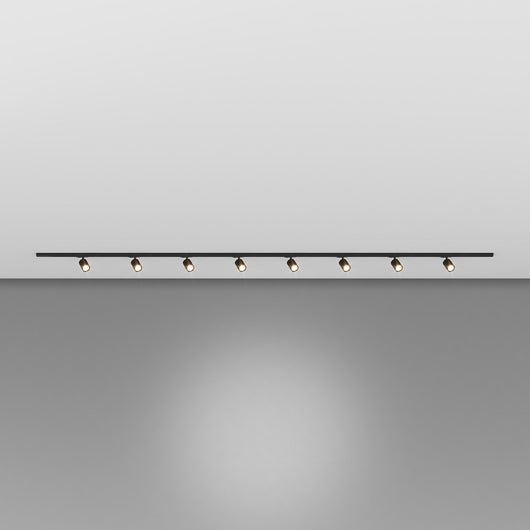 Kit Binario Moderno Mono Yari Kit Metallo Nero 8 Luci Gu10