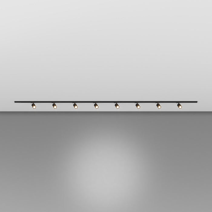 Kit Binario Moderno Mono Yari Kit Metallo Nero 8 Luci Gu10