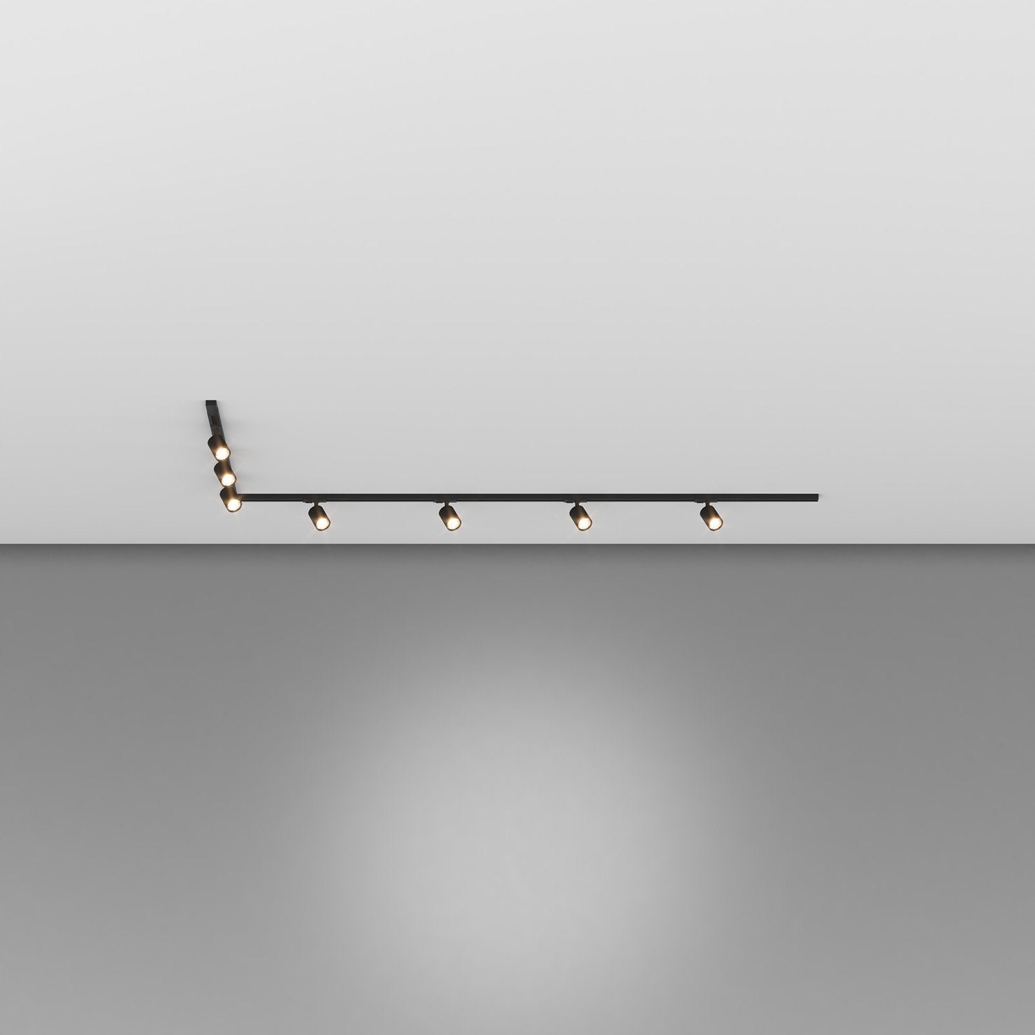 Kit Binario Moderno Mono Yari Kit Metallo Nero 7 Luci Gu10