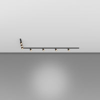 Kit Binario Moderno Mono Yari Kit Metallo Nero 7 Luci Gu10