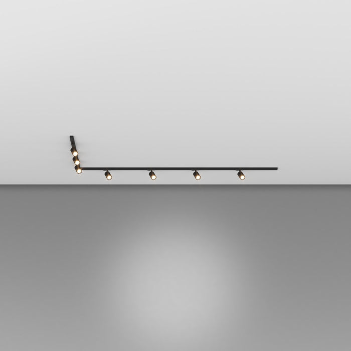 Kit Binario Moderno Mono Yari Kit Metallo Nero 7 Luci Gu10