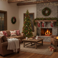 Sanoma - Albero di Natale Tradizionale in PE e PVC Ø119x240H cm, 1408 Punte