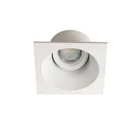 Faretto Incasso Moon Orientabile Quadrato Alluminio Bianco Opaco 1 Luce Gu10