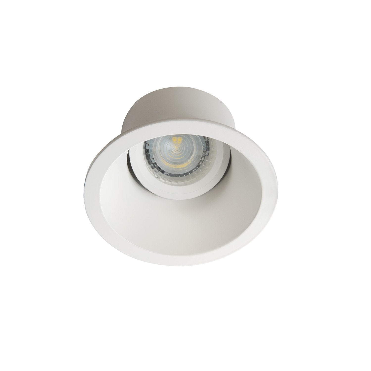 Faretto Incasso Moon Orientabile Tondo Alluminio Bianco Opaco 1 Luce Gu10