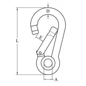 MOSCHET. INOX C/OCCHIO � MM.6X60